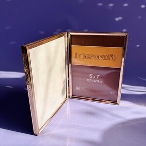 Intercraft 5x7 Brass Double Foldable Photo Frame